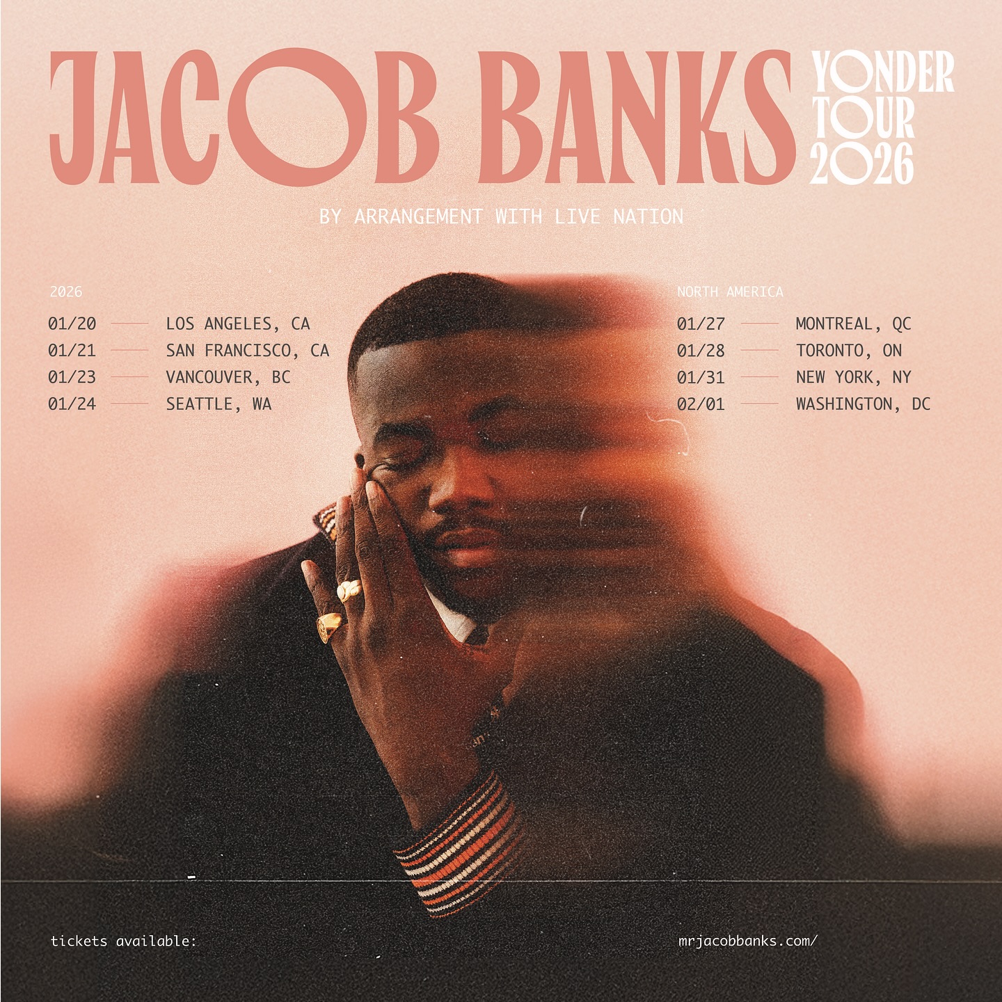 Jacob Banks Yonder Tour Poster 2026